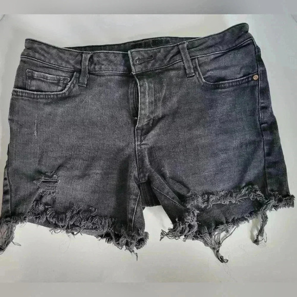 Arizona Black Cut Off Ripped Shorts - Picture 1 of 6